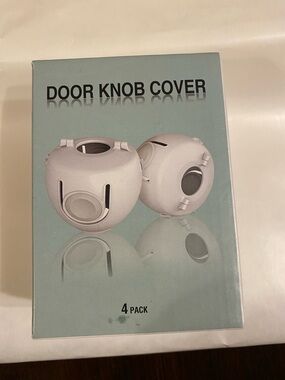 $ 5-Door Knob Cover Safety Locks - White (4 Pack)